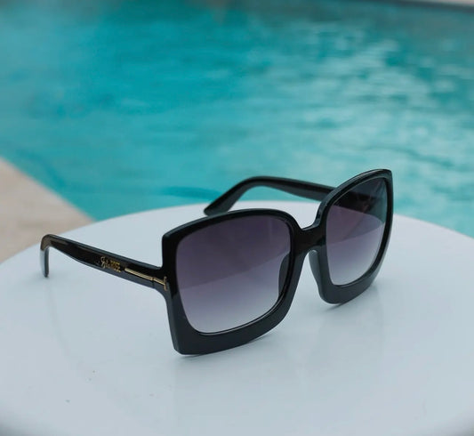 Black/Gray Oversized Sunglasses
